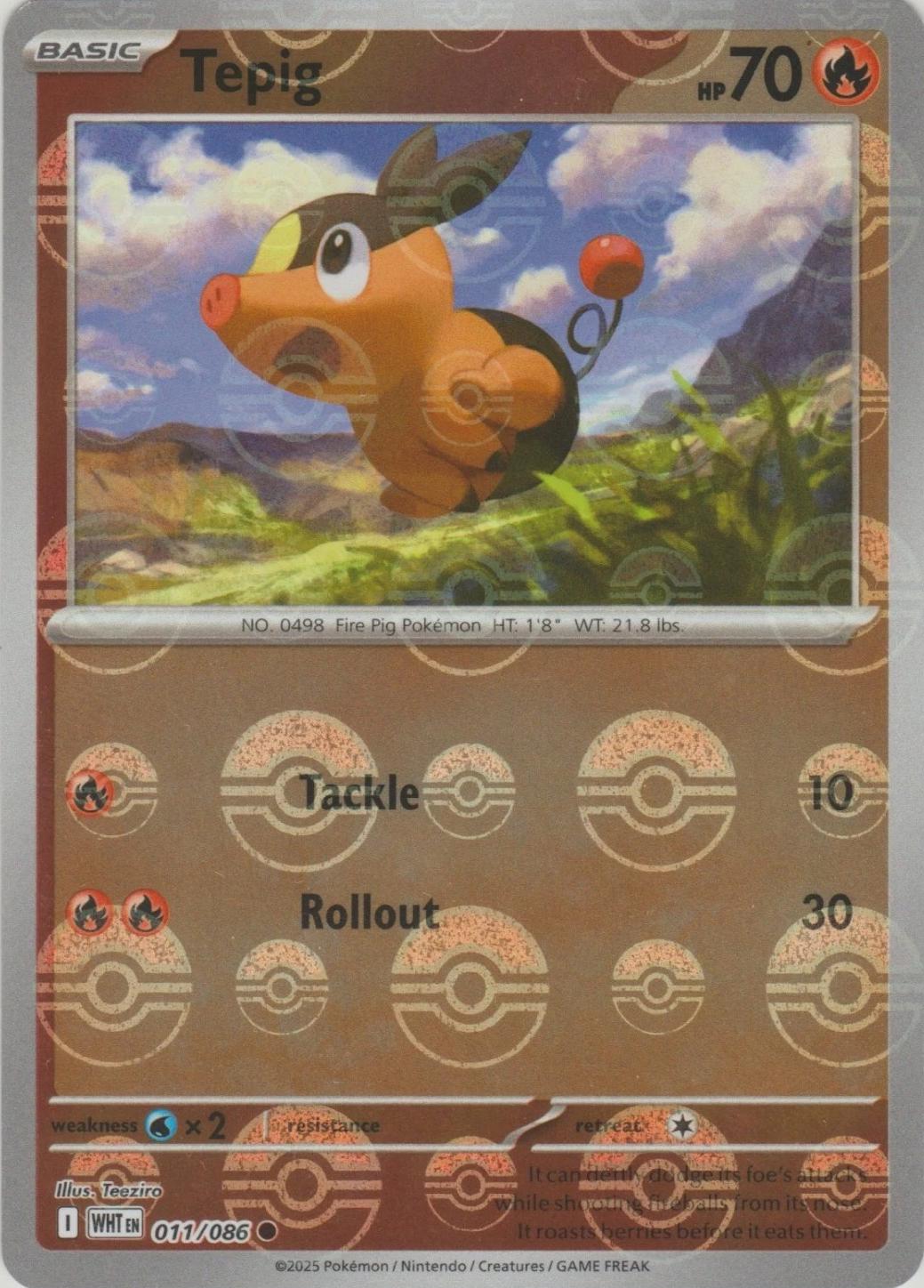 Tepig - 011/086 - Pokeball Holo