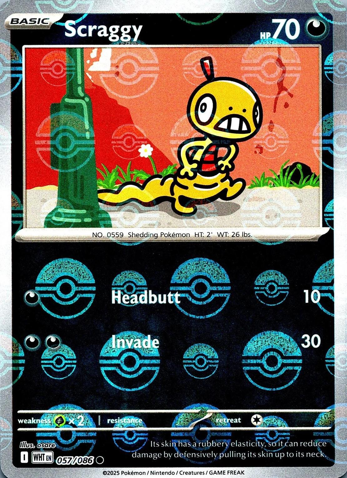 Scraggy - 057/086 - Pokeball Holo