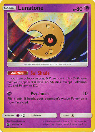 Lunatone - 61/168 - Holo Rare