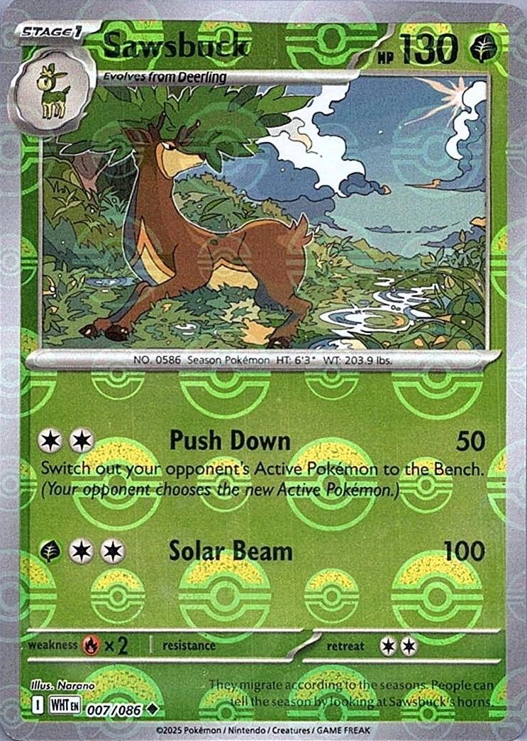 Sawsbuck - 007/086 - Uncommon Reverse Pokéball