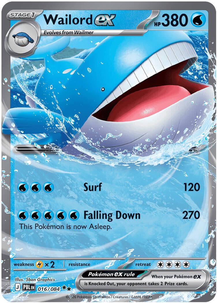 Wailord ex - 016/084 - Ultra Rare