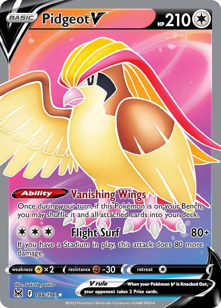 Pidgeot V - 188/196 - Full art Ultra Rare
