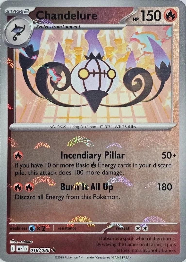 Chandelure - 018/086 - Rare Reverse Pokéball