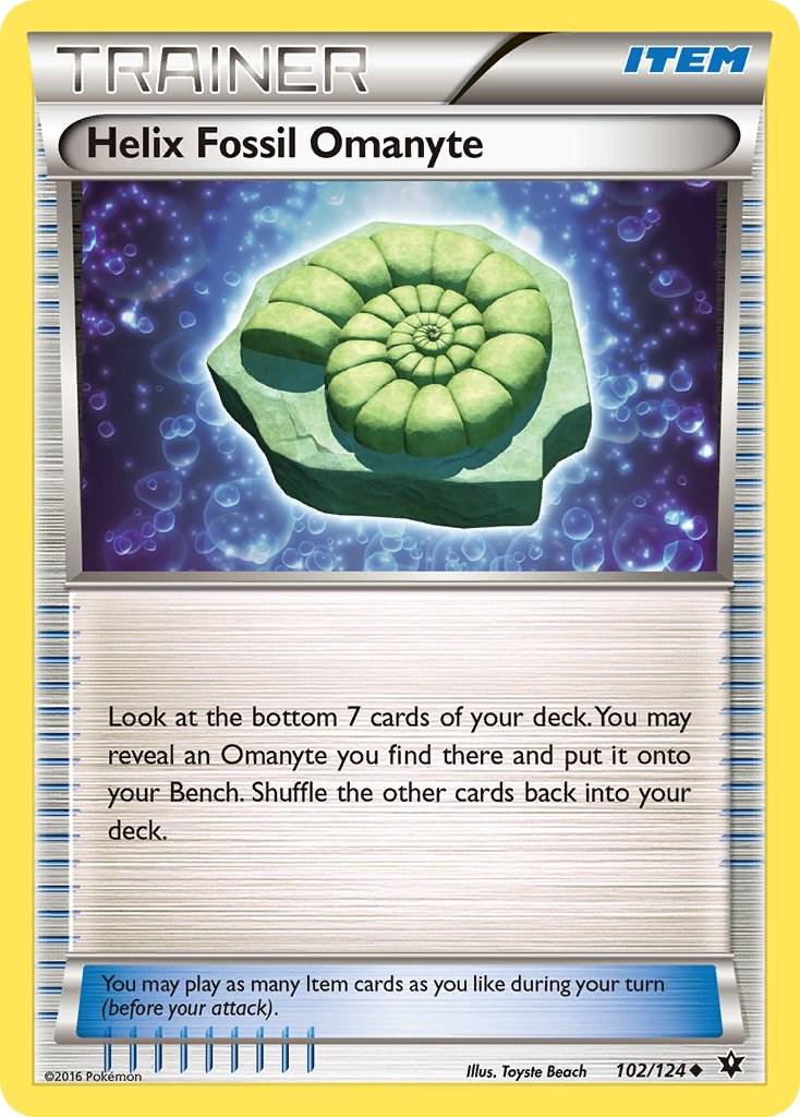 Helix Fossil Omanyte - 102/124 - uncommon