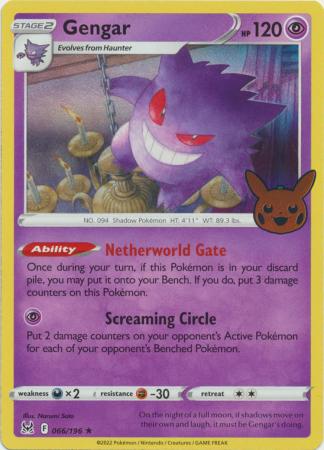 Gengar - 066/196 - Holo Rare Trick or Trade