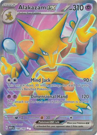 Alakazam EX - 188/165 - Full Art Rara Secreta