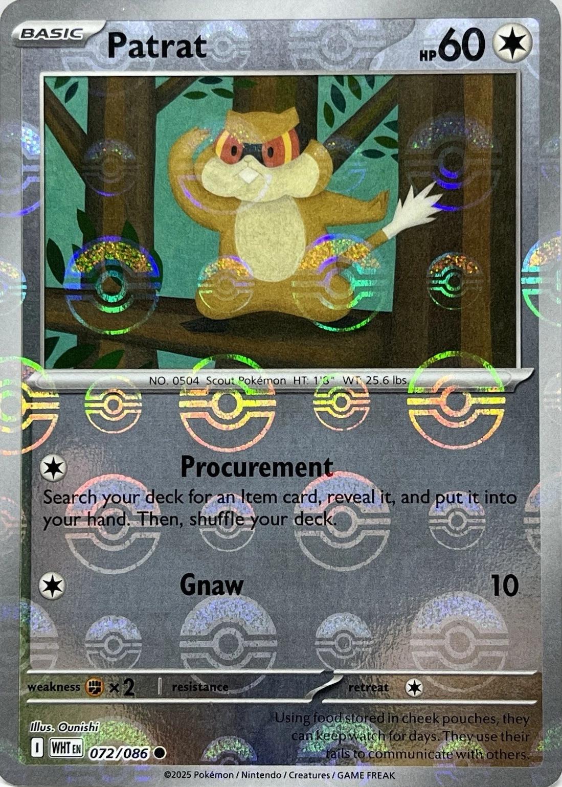 Patrat - 072/086 - Common Reverse Pokeball