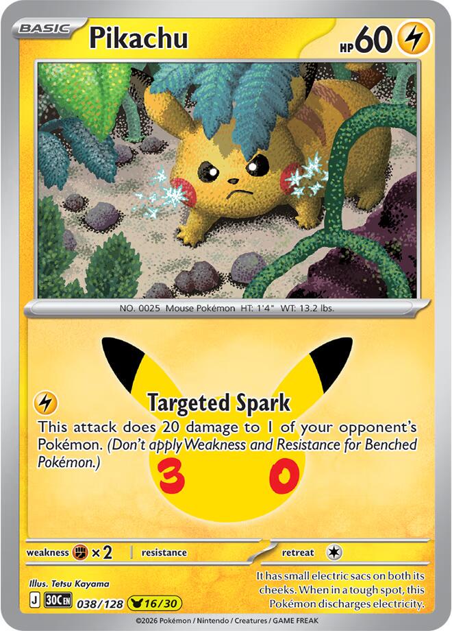 Pikachu - 038/128 - 16/30
