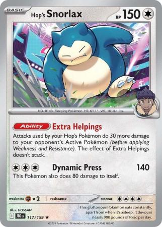 Hop's Snorlax - 117/159 - Rare