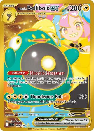 Iono's Bellibolt ex - 188/159 - Gold Secret Rare