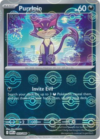 Purrloin (Poke Ball Pattern) - 055/086 - Common Reverse Holo