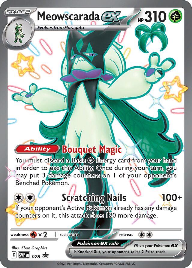 Meowscarada ex - SVP078 - Full art Promo Shiny