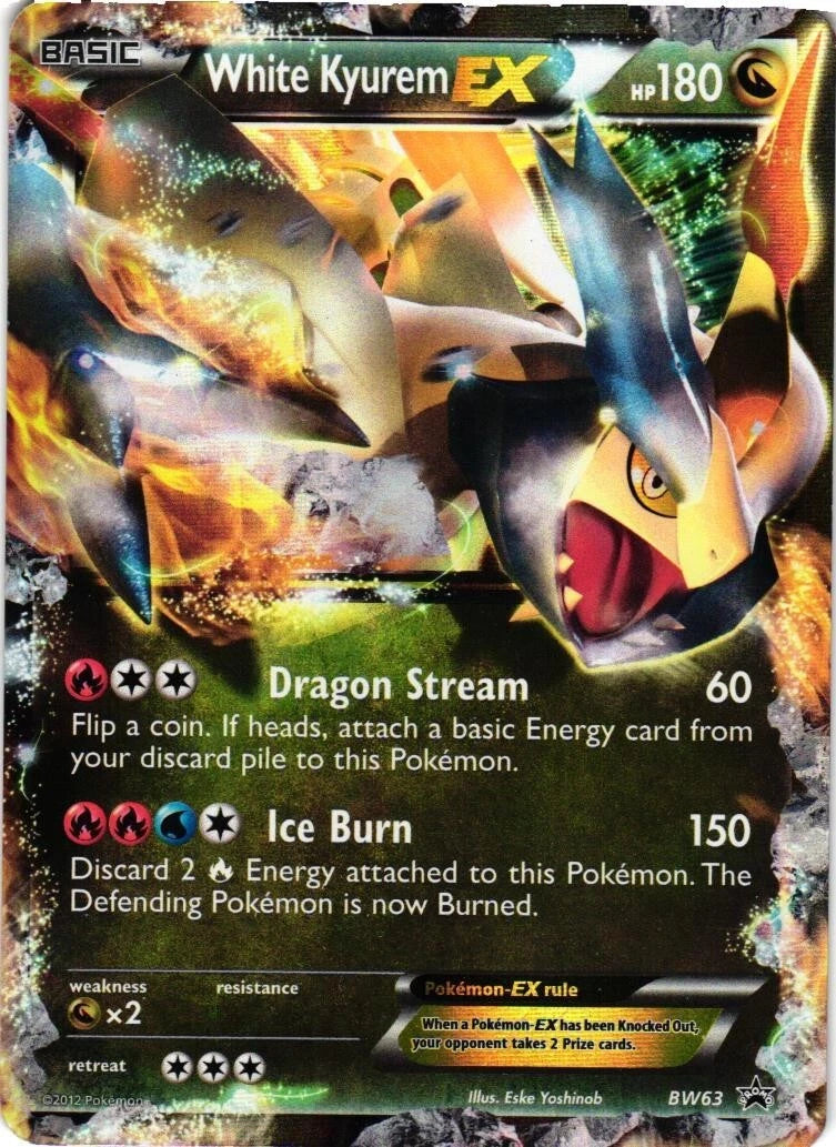 White Kyurem EX - BW63 - Promo - Dañada
