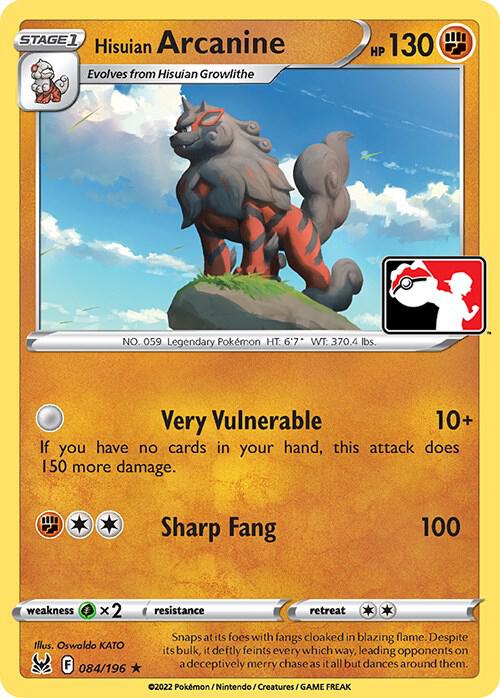 Hisuian Arcanine - 084/196 - prize pack