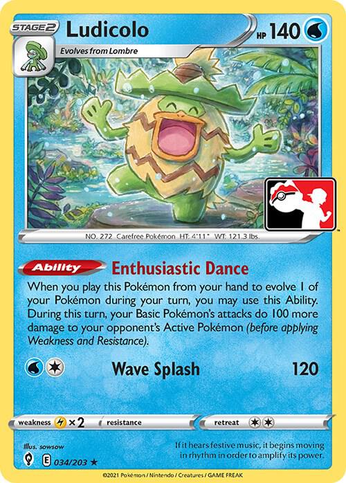 Ludicolo - 034/203 - rare prize pack
