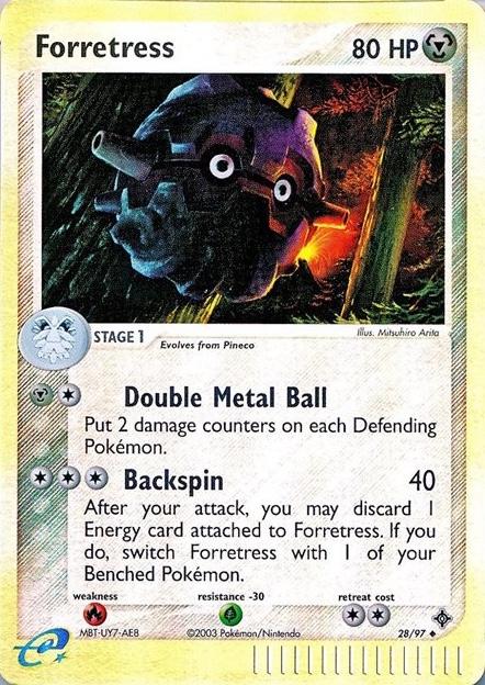 Forretress - 28/97 - Uncommon reverse