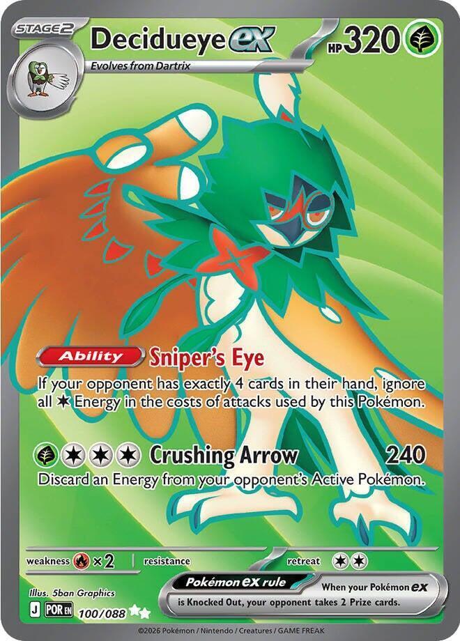 Decidueye ex - 100/088 - Full art ultra rare