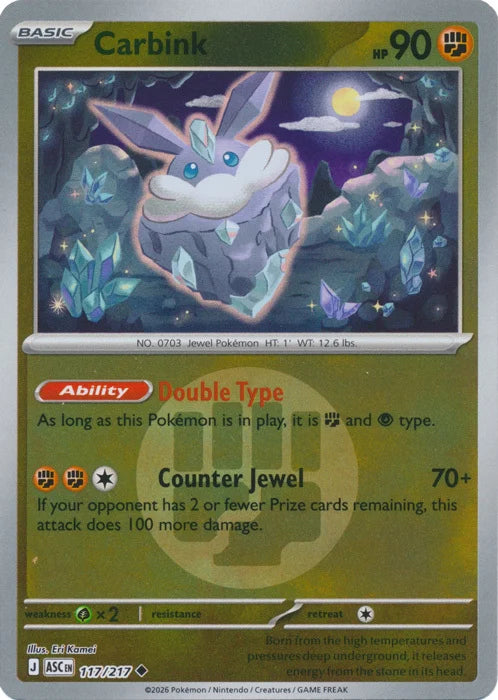Carbink - 117/217 - Uncommon reverse Energy symbol