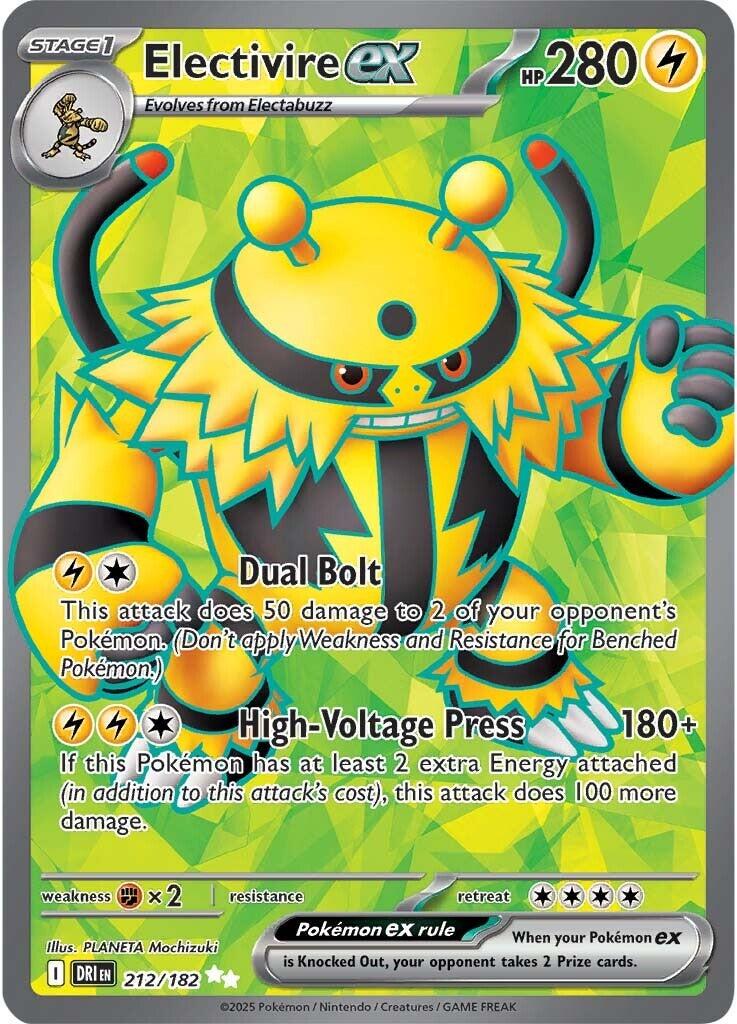 Electivire ex - 212/182 - Full art ultra Rare