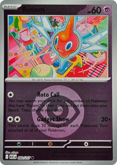 Rotom - 092/217 - Common reverse Energy symbol