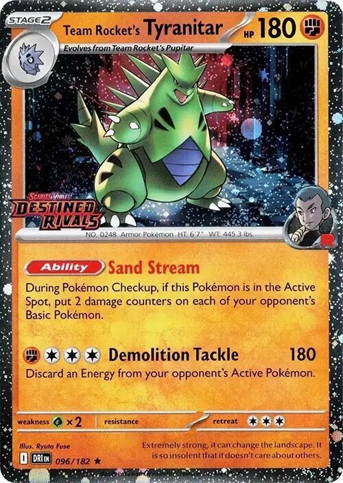 Team Rocket´s Tyranitar - 096/182 - Rare Stamped