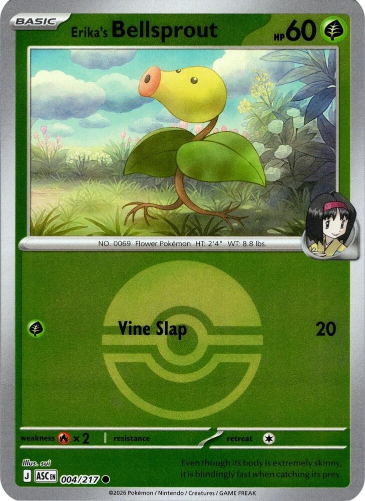Erika´s Bellsprout - 004/217 - Common reverse pokeball