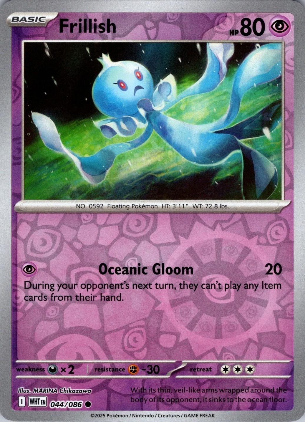 Frillish - 044/086 - common reverse holo