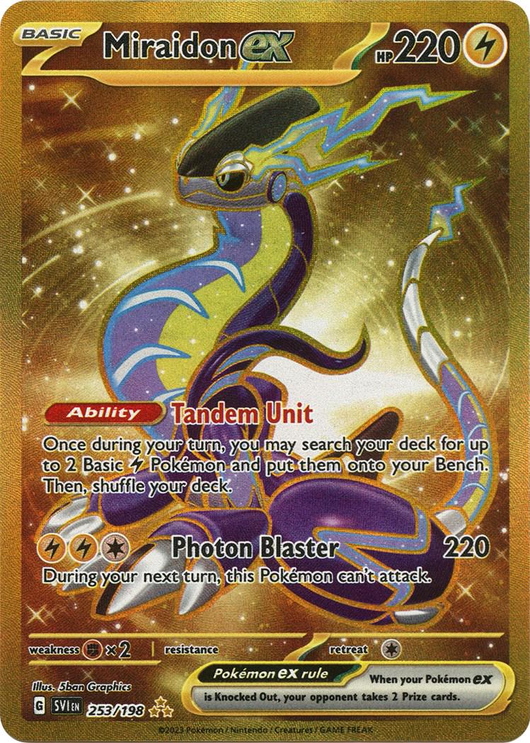 Miraidon Ex - 253/198 - gold secret rare