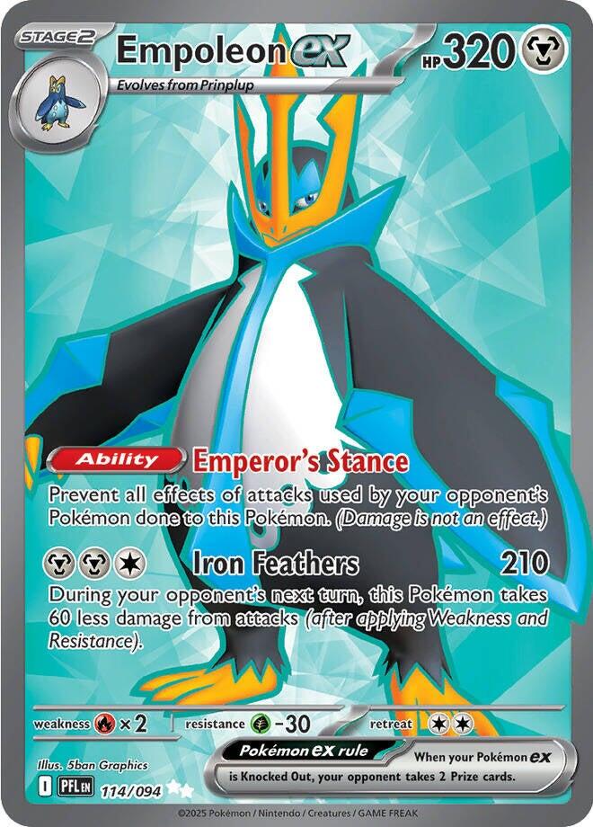 Empoleon ex - 114/094 - Full art ultra rare