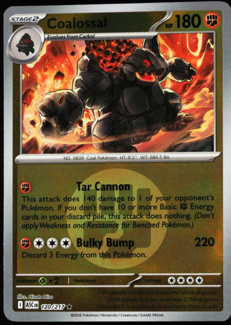 Coalossal - 120/217 - Rare reverse Energy symbol