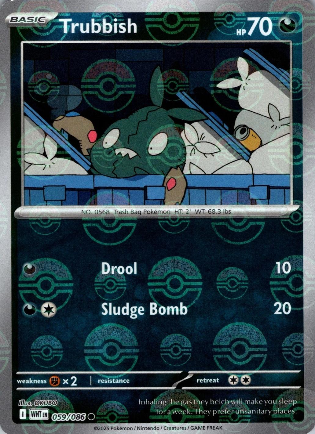 Trubbish - 059/086 - Common reverse Pokeball