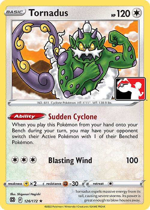 Tornadus - 126/172 - rare - prize pack