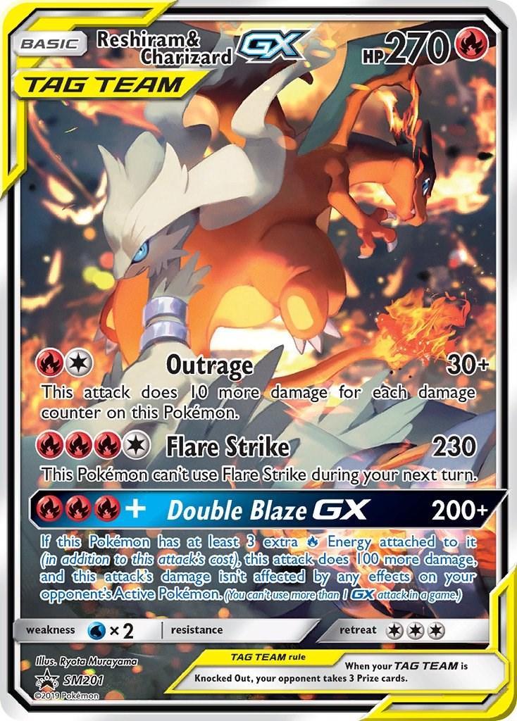Reshiram & Charizard GX - SM201 - Promo