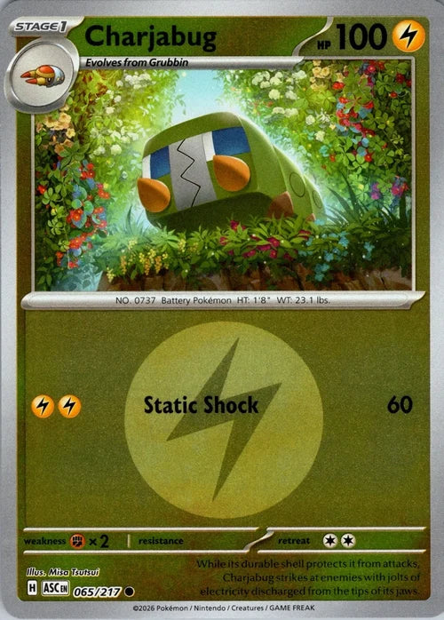 Charjabug - 065/217 - Common reverse Energy symbol