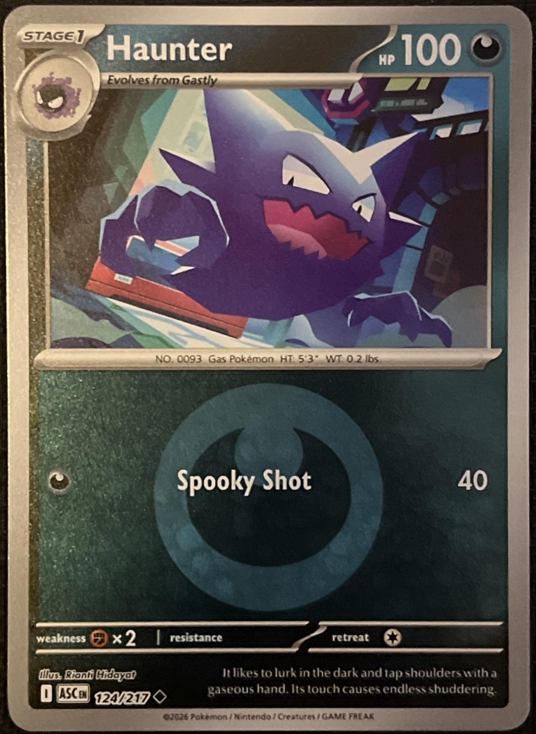 Haunter - 124/217 - Uncommon reverse Energy symbol