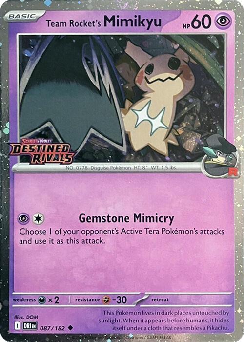 Team Rocket´s Mimikyu - 087/182 - Holo Uncommon prerelease promo