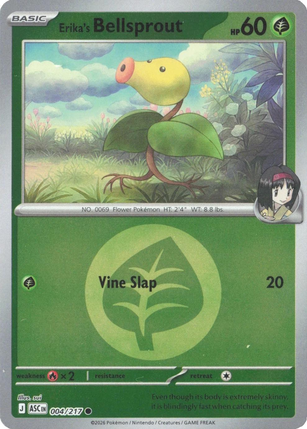 Erika´s Bellsprout - 004/217 - Common reverse Energy symbol