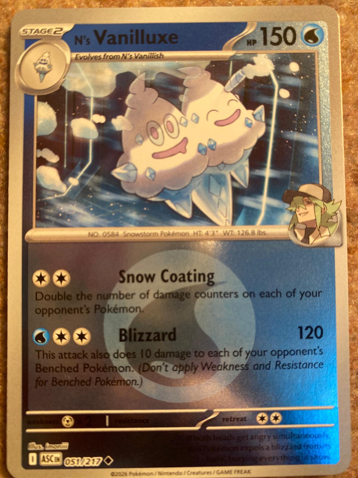 N´s Vanilluxe - 051/217 - Uncommon reverse Energy symbol