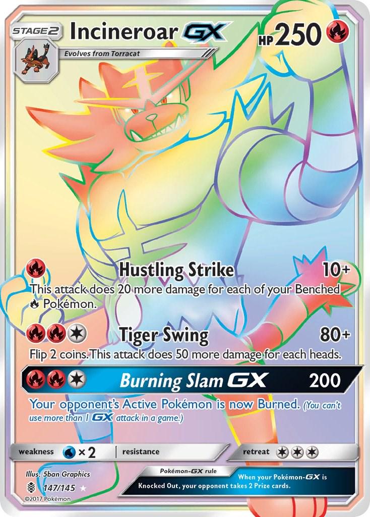 Incineroar GX - 147/145 - Rainbow Hyper Rare