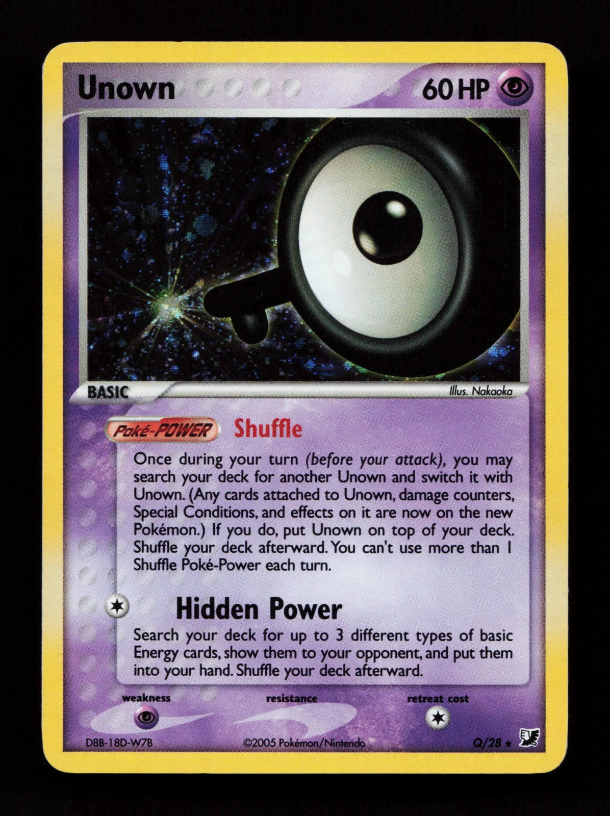 Unown - Q/28 - Holo rare