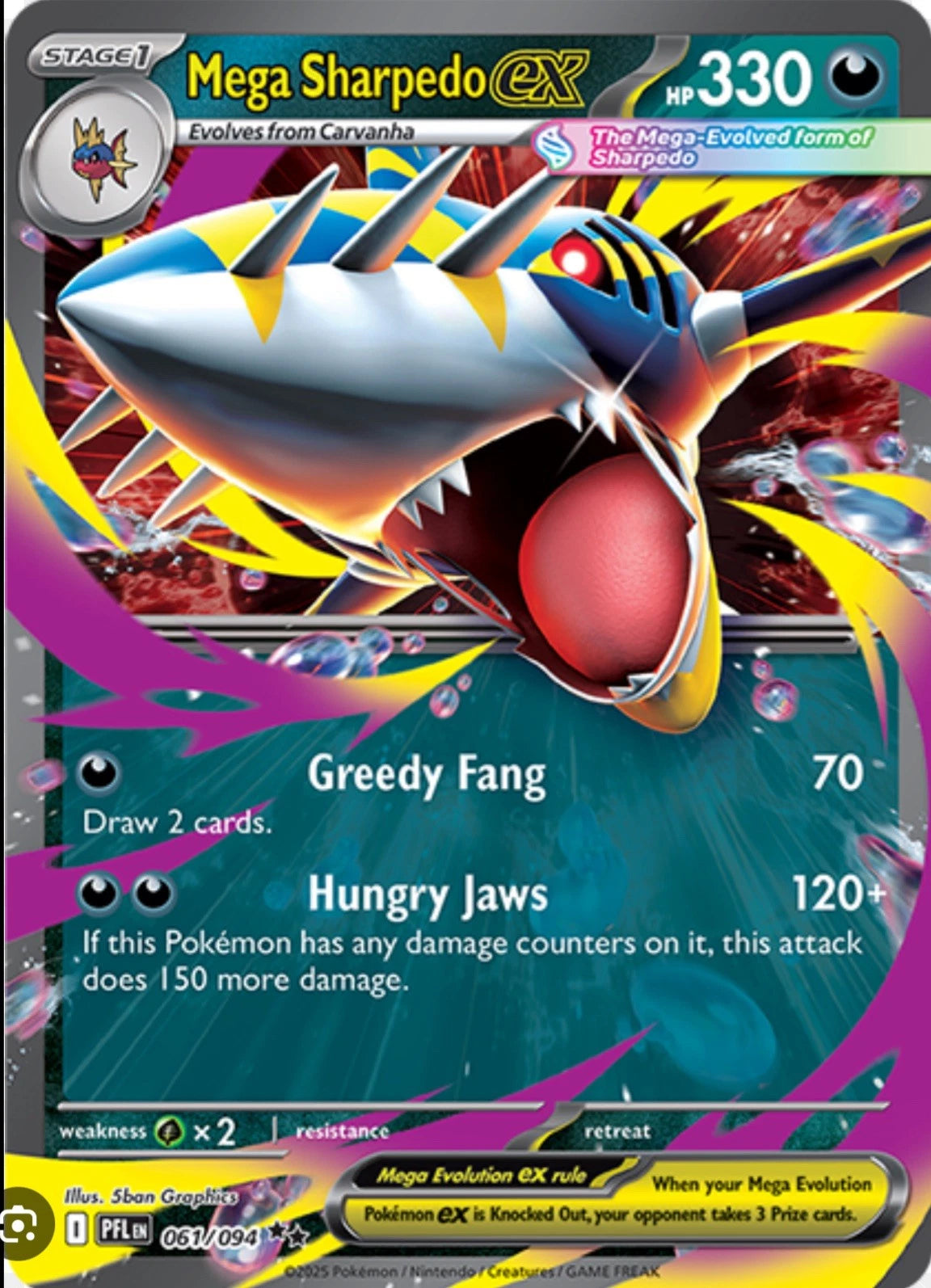 Mega Sharpedo EX - 061/094 - Ultra rare