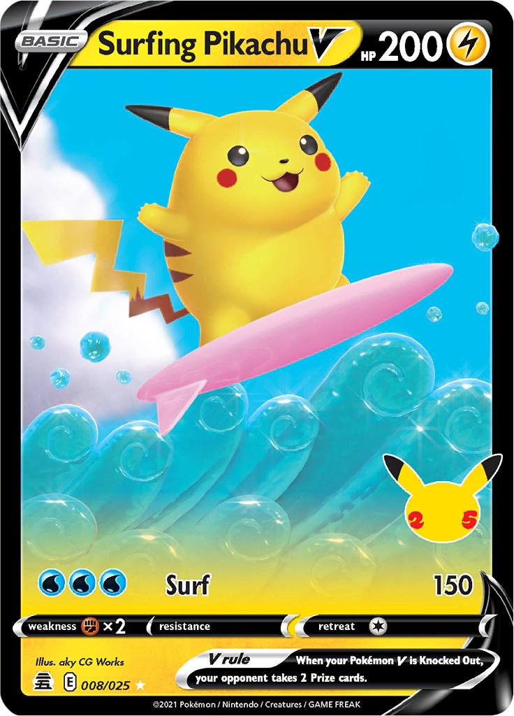 Surfing Pikachu - 008/025 - Ultra Rare
