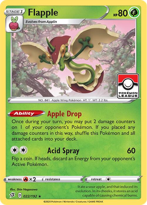 Flapple - 022/192 - Holo Rare League Promo
