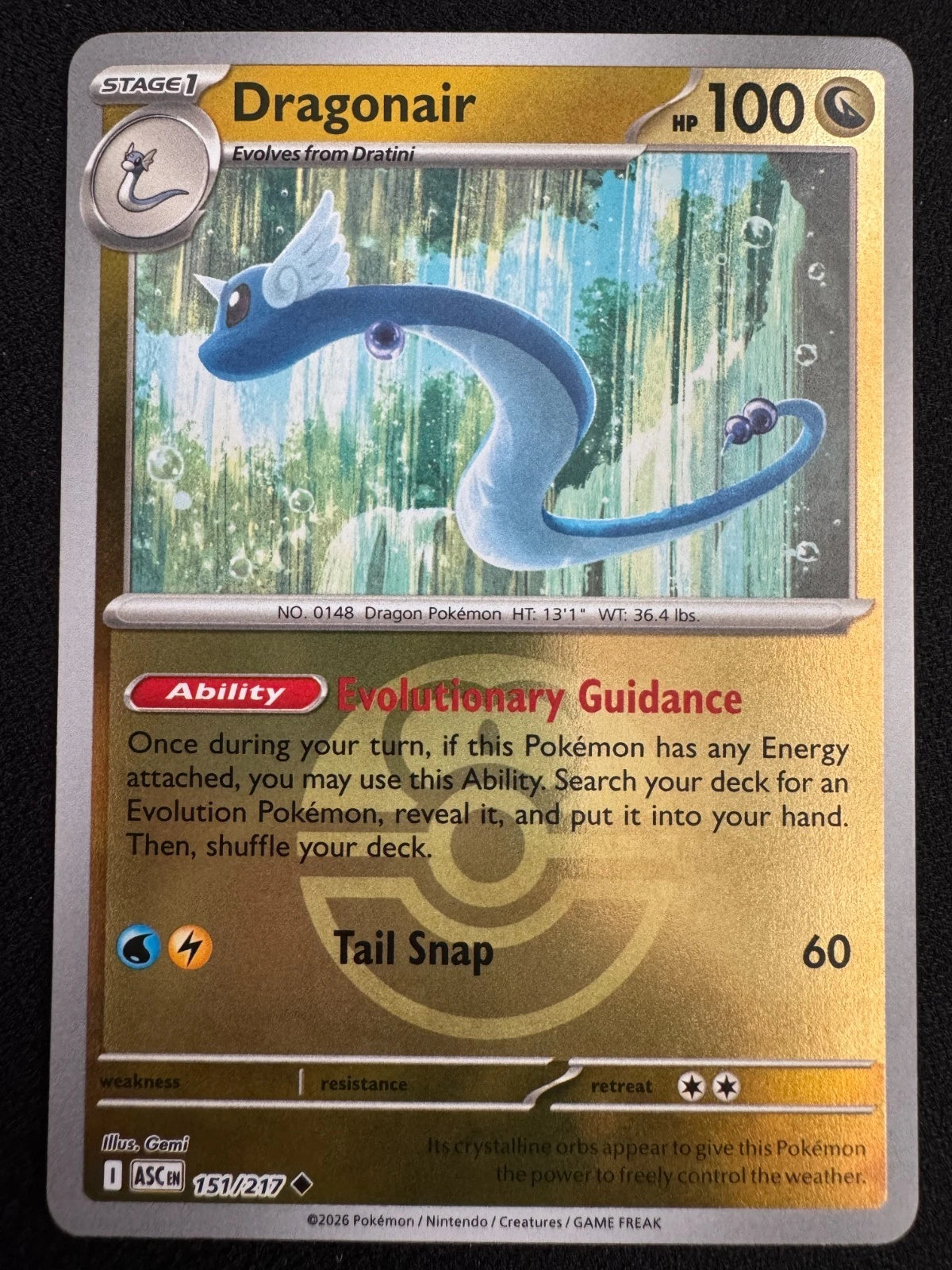 Dragonair - 151/217 - Uncommon reverse Love Ball