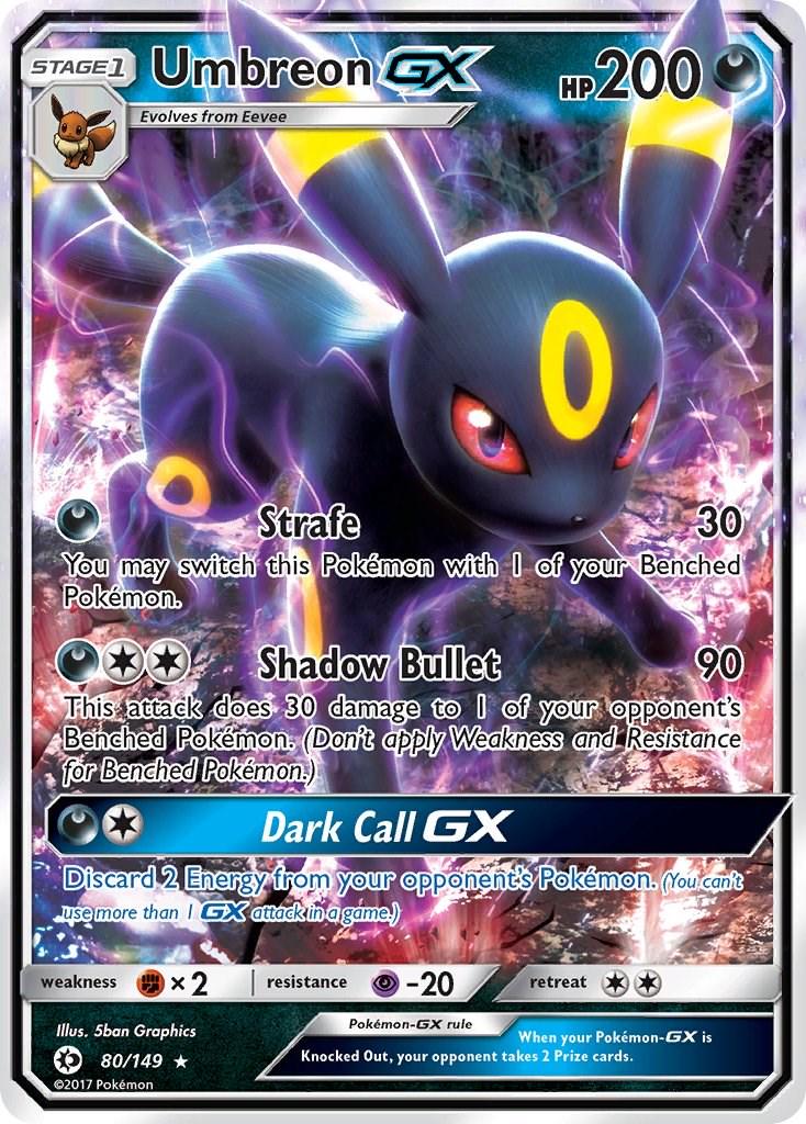 Umbreon GX - 80/149 - Ultra Rare - Dañada