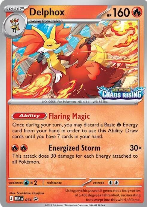 Delphox - MEP074 - Holo prerelease promo