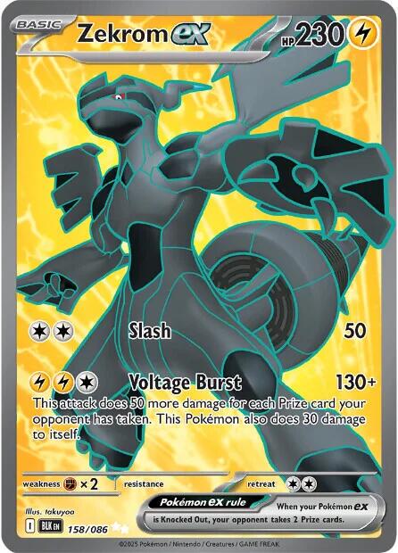 Zekrom ex - 158/086 - Full art ultra Rare