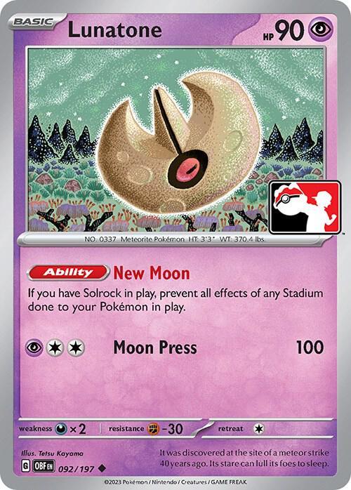 Lunatone - 092/197 - Uncommon - Prize pack