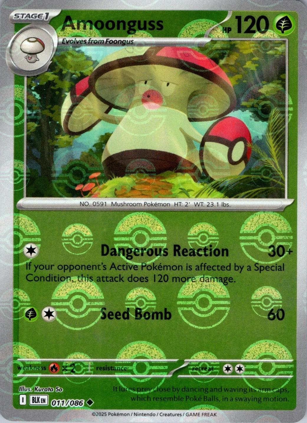 Amoonguss - 011/086 - Uncommon reverse Pokéball