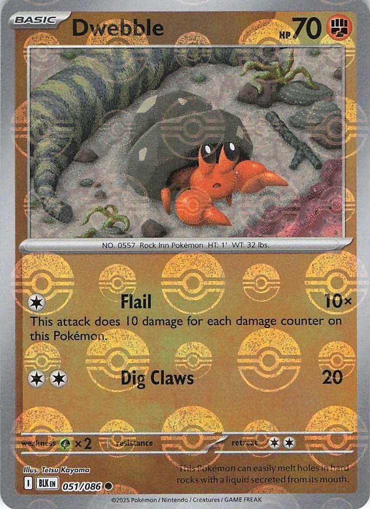 Dwebble - 051/086 - pokeball holo